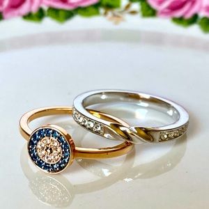 SWAROVSKI Luckily Evil and Eternity Curly 2 Ring Lot